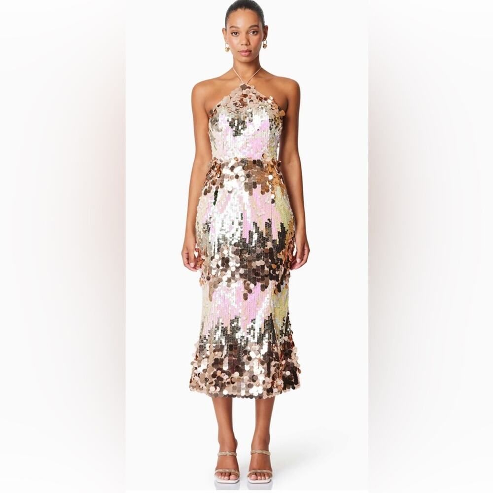 NWT Elliott $278 Sequin Evening Gown - Multicolor size S